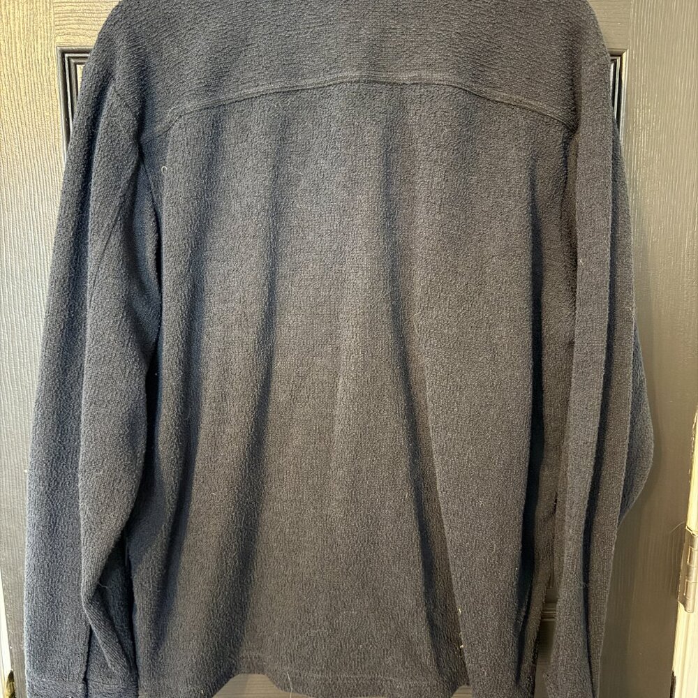 Mens H&M Long Sleeve Heavy Weight Knit Button Down Black Regular Fit Large - Picture 4 of 4